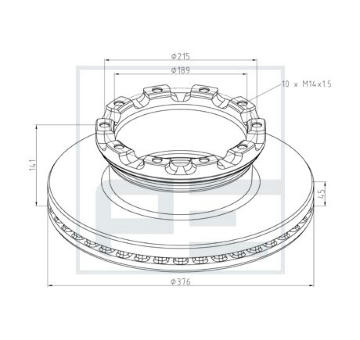 Brzdový kotouč PE Automotive 066.800-00A