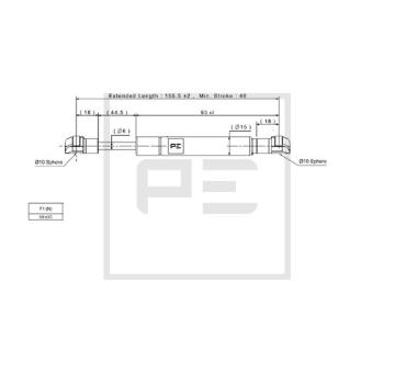 Pneumatická pružina PE Automotive 100.067-00A