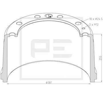 Brzdový buben PE Automotive 146.113-00A