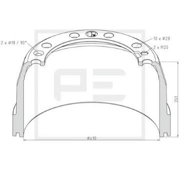 Brzdový buben PE Automotive 146.131-00A
