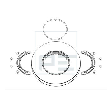 kotouč brzdový PN/ZN PETERS 410x45x45mm plný VOLVO, RVI včetně montážní sady