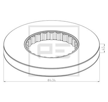Brzdový kotouč PE Automotive 146.211-10A