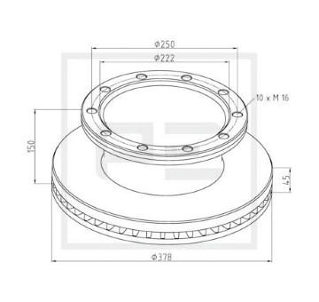 Brzdový kotouč PE Automotive 266.002-00A