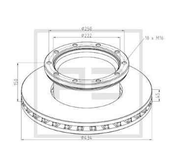 Brzdový kotouč PE Automotive 266.003-00A