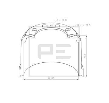 Brzdový buben PE Automotive 326.006-00A