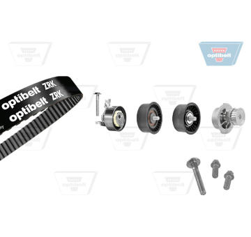 Vodní pumpa + sada ozubeného řemene OPTIBELT KT 1207W3