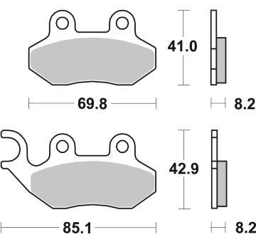 Sada brzdových destiček, kotoučová brzda BREMBO 07005