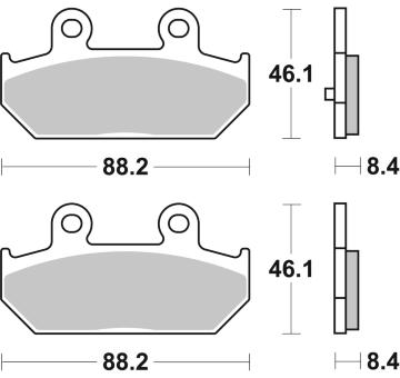 Sada brzdových destiček, kotoučová brzda BREMBO 07058XS