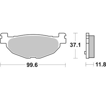 Sada brzdových destiček, kotoučová brzda BREMBO 07059XS