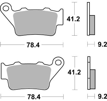 Sada brzdových destiček, kotoučová brzda BREMBO 07BB02TT