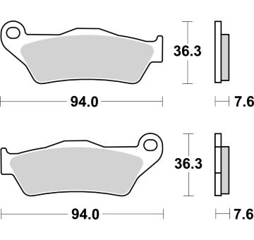 Sada brzdových destiček, kotoučová brzda BREMBO 07BB04SA