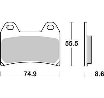 Sada brzdových destiček, kotoučová brzda BREMBO 07BB19LA