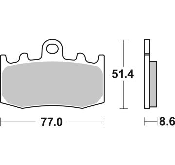 Sada brzdových destiček, kotoučová brzda BREMBO 07BB26SA