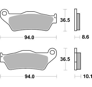 Sada brzdových destiček, kotoučová brzda BREMBO 07BB28SP