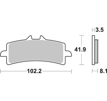 Sada brzdových destiček, kotoučová brzda BREMBO 07BB37SA