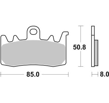 Sada brzdových destiček, kotoučová brzda BREMBO 07BB38LA