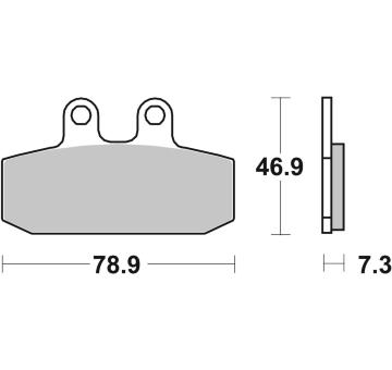 Sada brzdových destiček, kotoučová brzda BREMBO 07GR13CC