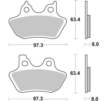 Sada brzdových destiček, kotoučová brzda BREMBO 07HD16SA