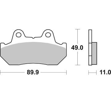 Sada brzdových destiček, kotoučová brzda BREMBO 07HO10SA