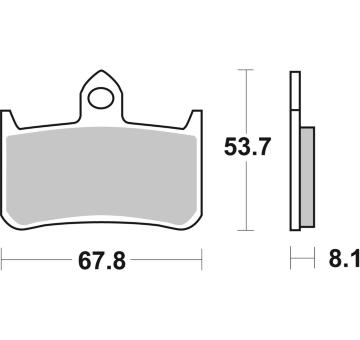Sada brzdových destiček, kotoučová brzda BREMBO 07HO28SA