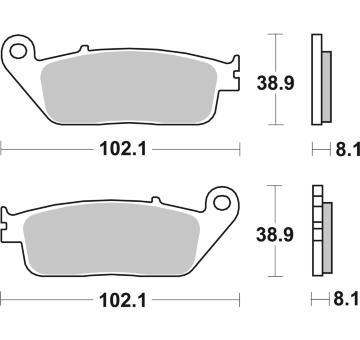 Sada brzdových destiček, kotoučová brzda BREMBO 07HO3005