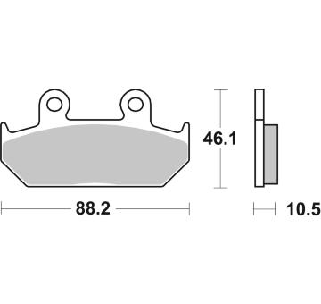 Sada brzdových destiček, kotoučová brzda BREMBO 07HO35SA
