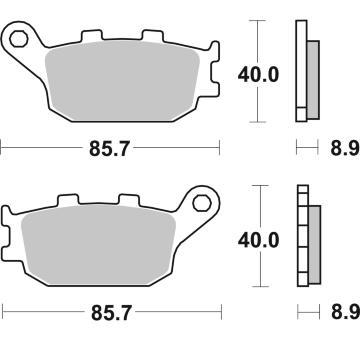 Sada brzdových destiček, kotoučová brzda BREMBO 07HO3607