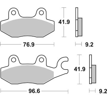 Sada brzdových destiček, kotoučová brzda BREMBO 07HO4008