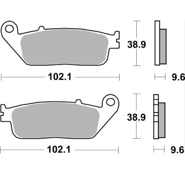 Sada brzdových destiček, kotoučová brzda BREMBO 07HO41SA