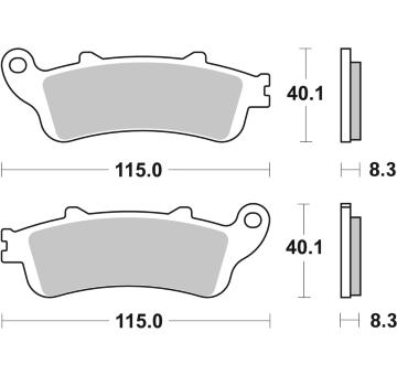 Sada brzdových destiček, kotoučová brzda BREMBO 07HO42SA