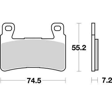 Sada brzdových destiček, kotoučová brzda BREMBO 07HO45SA
