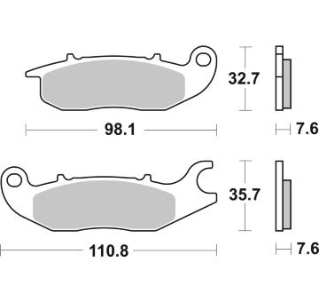 Sada brzdových destiček, kotoučová brzda BREMBO 07HO5606