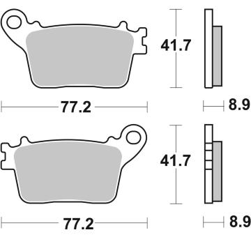 Sada brzdových destiček, kotoučová brzda BREMBO 07HO5907