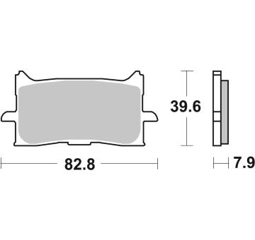 Sada brzdových destiček, kotoučová brzda BREMBO 07HO62SA