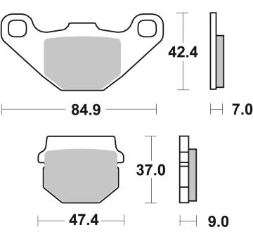 Sada brzdových destiček, kotoučová brzda BREMBO 07KA0717