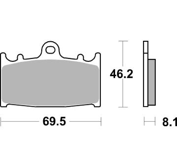 Sada brzdových destiček, kotoučová brzda BREMBO 07KA1306