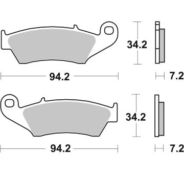 Sada brzdových destiček, kotoučová brzda BREMBO 07KA1705