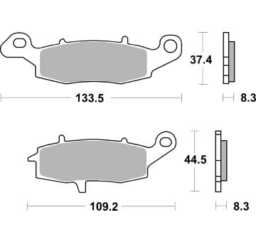Sada brzdových destiček, kotoučová brzda BREMBO 07KA18LA