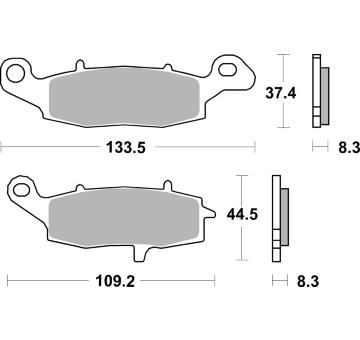 Sada brzdových destiček, kotoučová brzda BREMBO 07KA1907