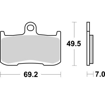 Sada brzdových destiček, kotoučová brzda BREMBO 07KA23SA