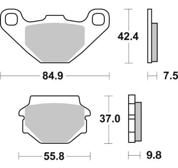Sada brzdových destiček, kotoučová brzda BREMBO 07KS0432