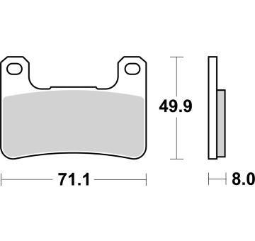 Sada brzdových destiček, kotoučová brzda BREMBO 07SU27LA