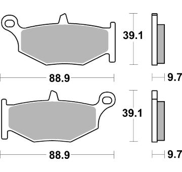 Sada brzdových destiček, kotoučová brzda BREMBO 07SU32SP
