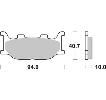 Sada brzdových destiček, kotoučová brzda BREMBO 07YA3408