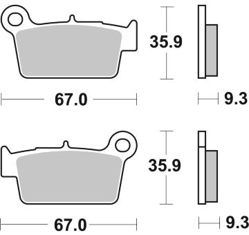 Sada brzdových destiček, kotoučová brzda BREMBO 07YA41SD