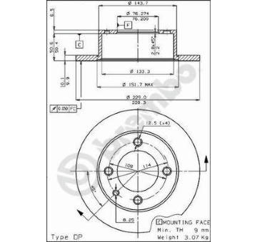 Brzdový kotouč BREMBO 08.2479.10