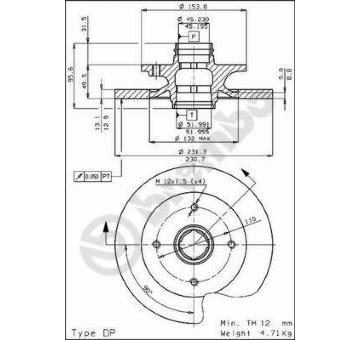 Brzdový kotouč BREMBO 08.4469.10