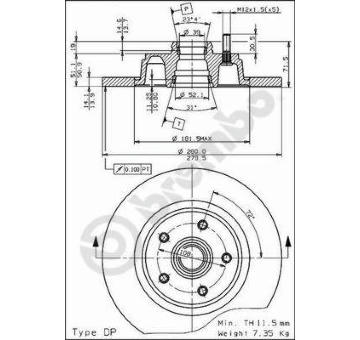 Brzdový kotouč BREMBO 08.4875.10