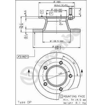 Brzdový kotouč BREMBO 08.5181.10