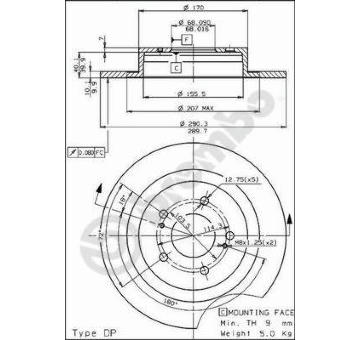 Brzdový kotouč BREMBO 08.5295.10